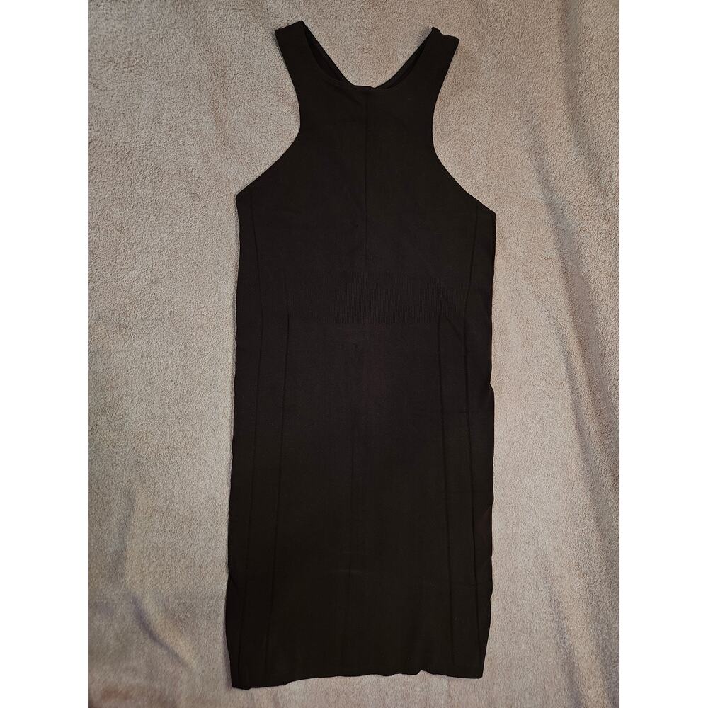 Fabletics Mocha Brown High Neck Seamless Bodycon Mini Dress Size Large
